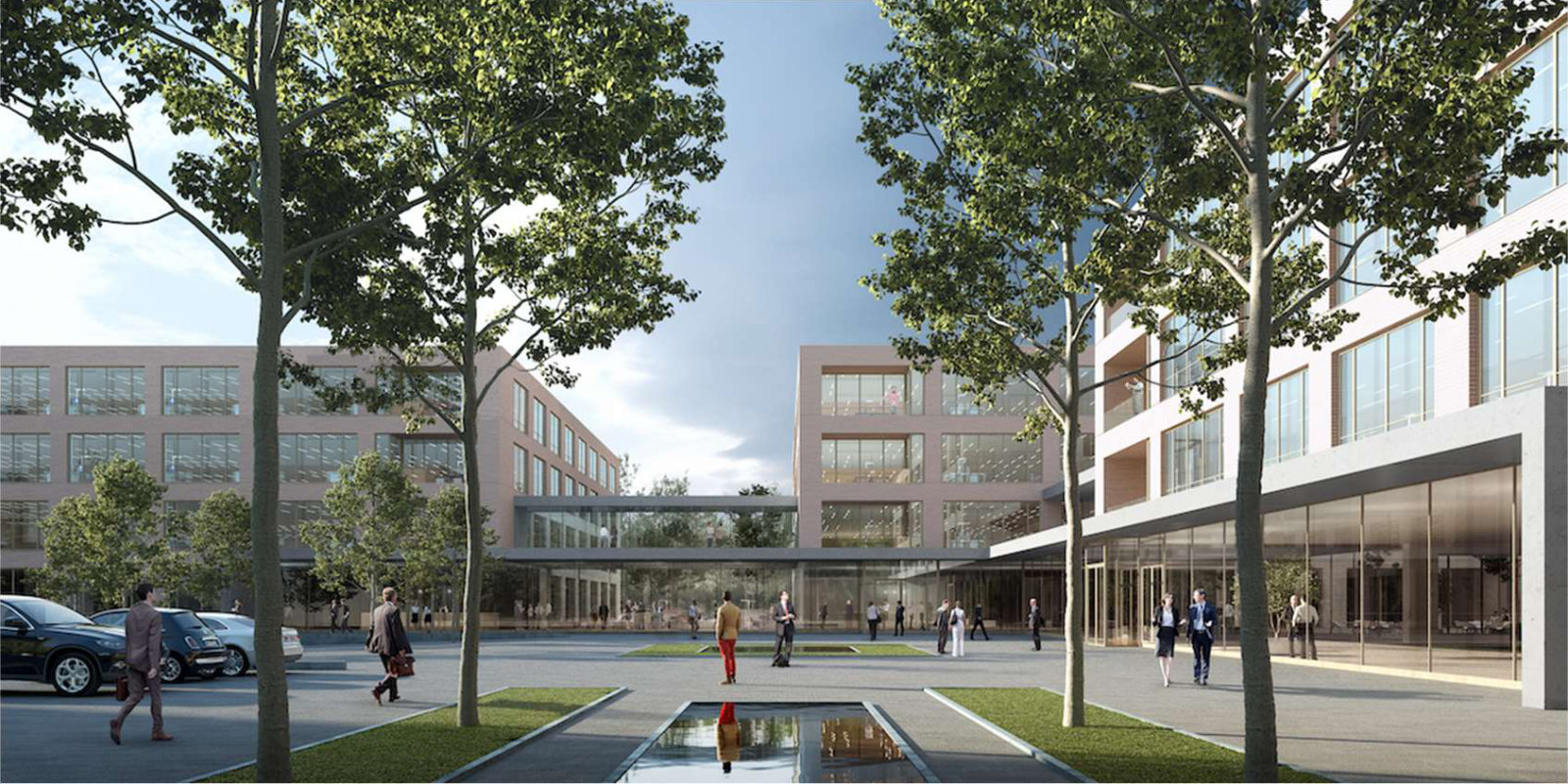 Außenansicht des RWE Campus.
